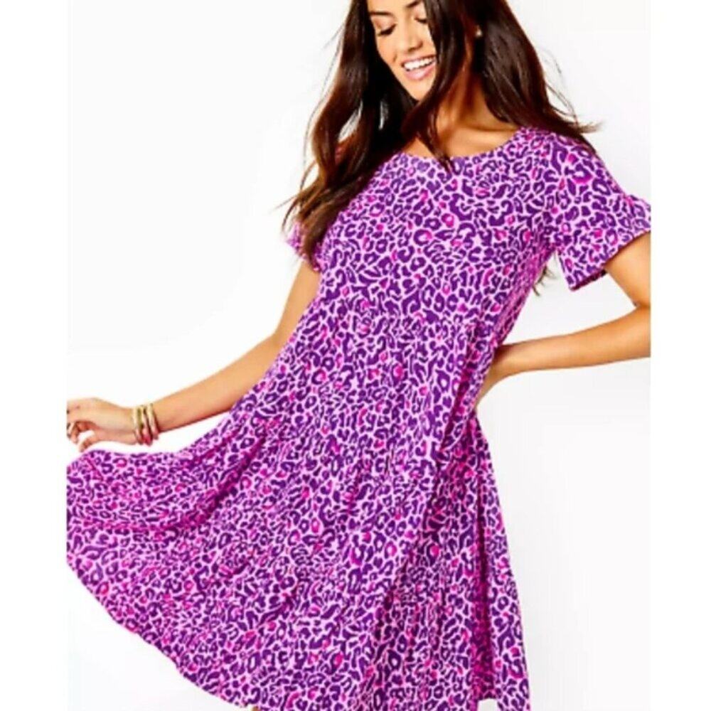 Lilly Pulitzer Jodee Dress Women's Size XS Purple Berry My Favorite Spot Excelle